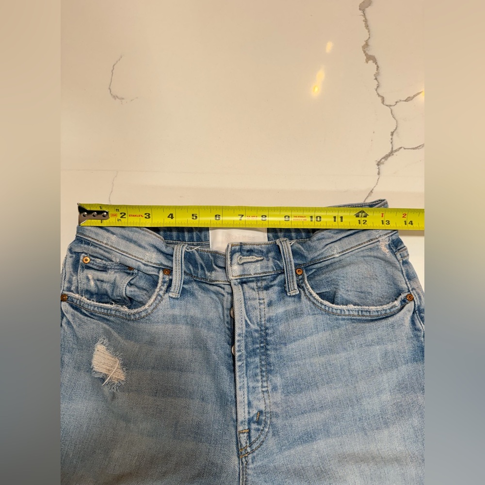 MOTHER Superior The Tomcat High-Rise Straight Distressed Jeans in The Confession - Picture 9 of 14
